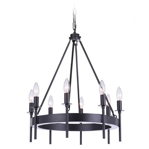 Larrson Flat Black Chandelier by Craftmade Lighting