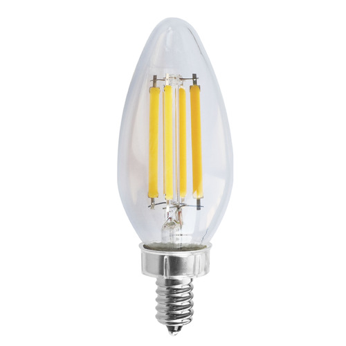 Satco Lighting 8W C11 Candelabra Base Clear LED Light Bulb in 3000K by Satco Lighting S11385
