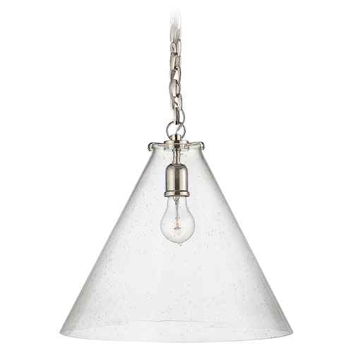 Thomas OBrien Katie Conical Pendant in Nickel by Visual Comfort Signature