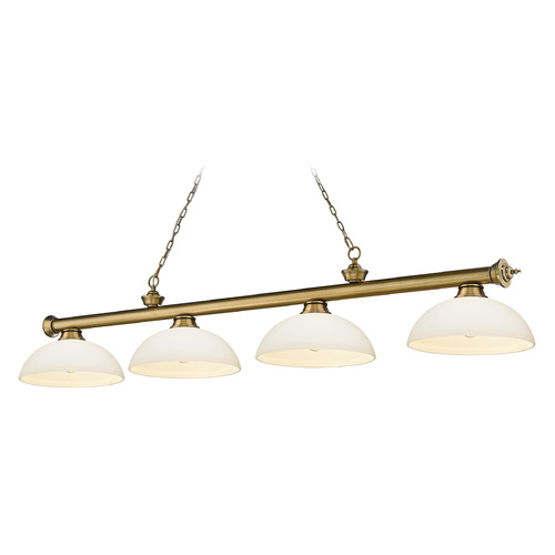 Z-Lite Cordon Rubbed Brass Billiard Light by Z-Lite 2306-4RB-DMO14