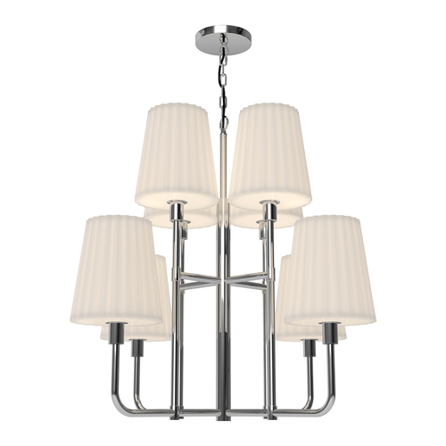 Alora Lighting Plisse Chrome Chandelier