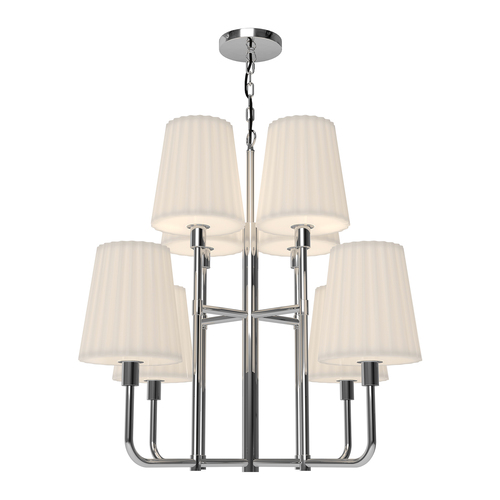 Alora Lighting Alora Lighting Plisse Chrome Chandelier CH628830CHOP