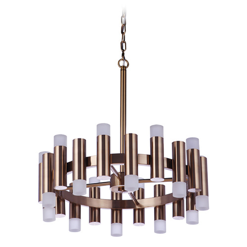 Simple Lux Satin Brass LED Chandelier by Craftmade Lighting