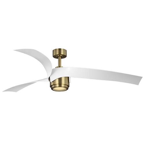 Progress Lighting Insigna Vintage Brass LED Ceiling Fan with Light