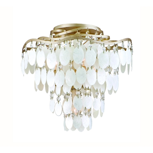 Corbett Lighting Dolce Champagne Leaf Semi-Flush Mount by Corbett Lighting 109-34-CPL