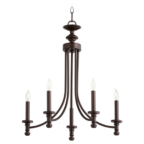 Quorum Lighting Rossington Oiled Bronze Chandelier by Quorum Lighting 6022-5-86