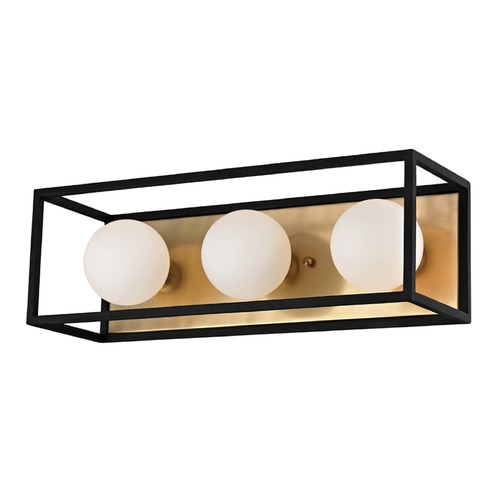 Aira LED Vertical Bathroom in Brass & Black by Mitzi by Hudson Valley