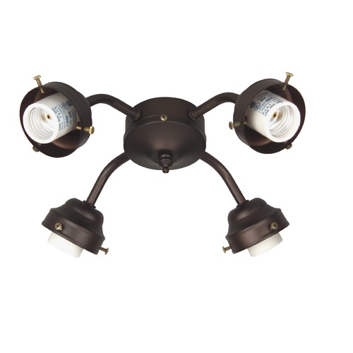 4-Light Oiled Bronze LED Fan Light Kit 3000K by Craftmade Lighting