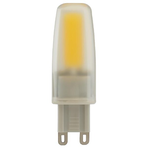 Satco Lighting 4W JCD LED Frost 3000K 460 Lumens G9 Base 120-130V Dimmable by Satco Lighting S28682