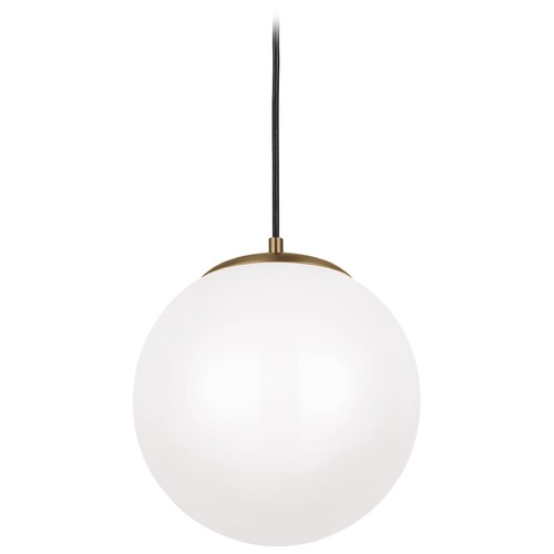 Leo 12-Inch LED Pendant in Satin Brass 3000K by Visual Comfort Studio