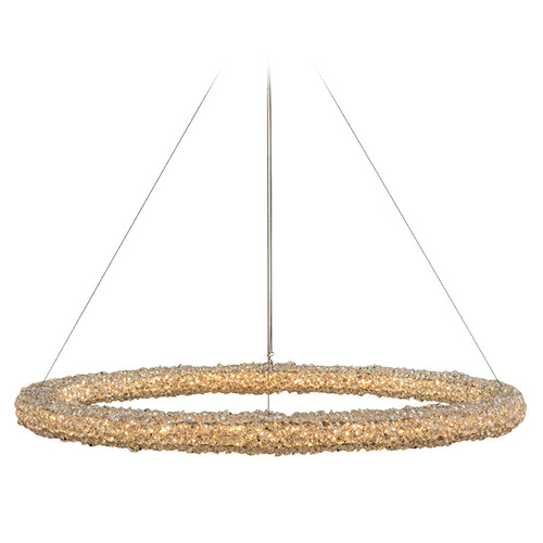 Allegri Lighting Allegri Crystal Lina Polished Chrome LED Pendant Light 035554-010-FR001