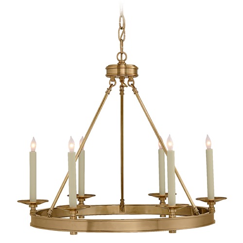Chapman & Myers Launceton Ring Chandelier in Brass by Visual Comfort Signature
