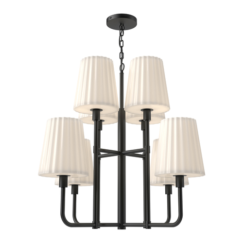 Alora Lighting Alora Lighting Plisse Matte Black Chandelier CH628830MBOP