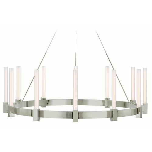 Visual Comfort Signature Collection Ian K. Fowler Mafra Chandelier in Nickel by Visual Comfort Signature IKF5360PN-WG