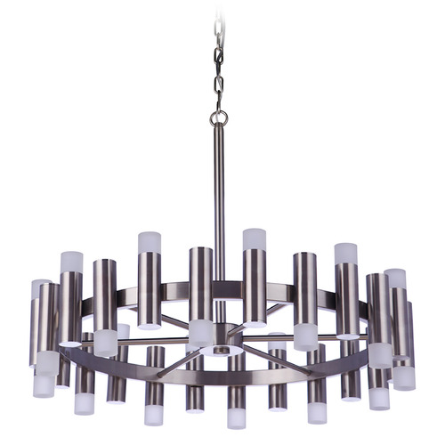 Simple Lux Brushed Polished Nickel LED Chandelier by Craftmade Lighting