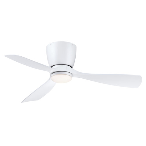 Fanimation Fans Klinch 44 Matte White LED Ceiling Fan with Light