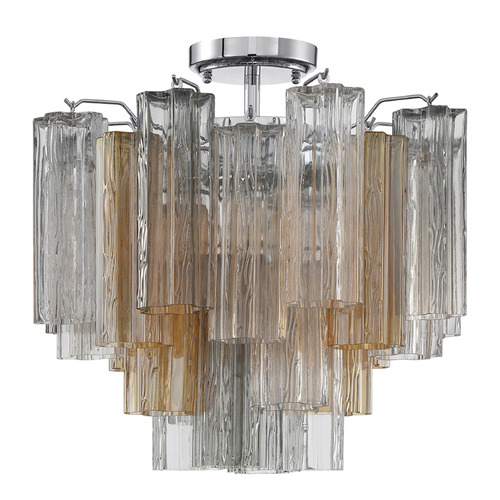 Crystorama Lighting Addis Polished Chrome Semi-Flushmount Light