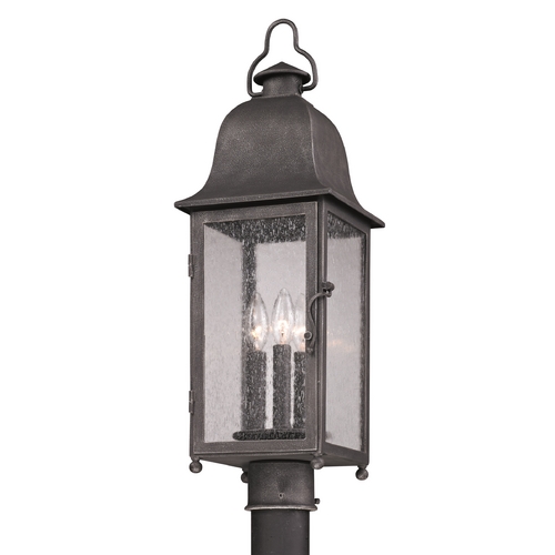Larchmont 25.25-Inch Outdoor Post Light in Aged Pewter by Troy Lighting