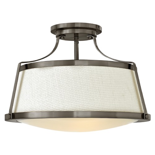 Charlotte 20-Inch Antique Nickel Semi-Flush Mount by Hinkley Lighting