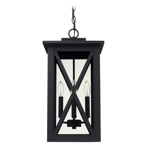 Avondale Outdoor Hanging Lantern in Black by Capital Lighting