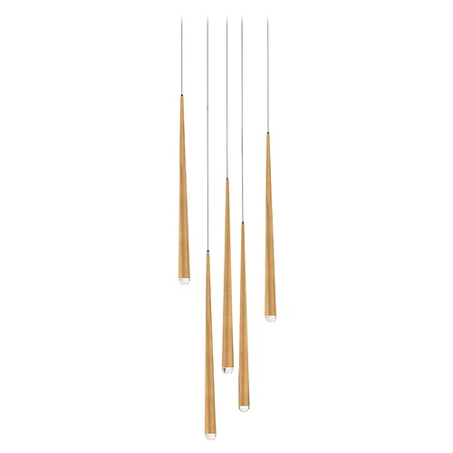 Cascade Aged Brass LED Multi-Light Pendant by Modern Forms
