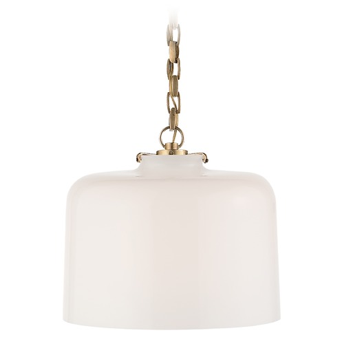 Thomas OBrien Katie Dome Pendant in Antique Brass by Visual Comfort Signature