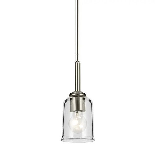 Kichler Lighting Shailene Brushed Nickel Mini-Pendant Light with Bowl / Dome Shade