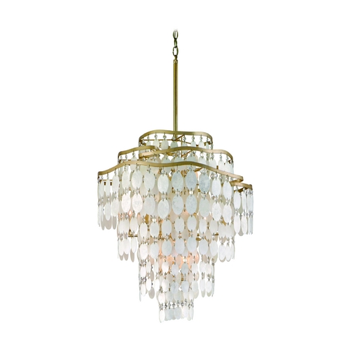 Dolce Champagne Leaf Linear Light by Corbett Lighting