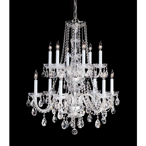 Traditional Crystal Chandelier in Polished Chrome by Crystorama Lighting