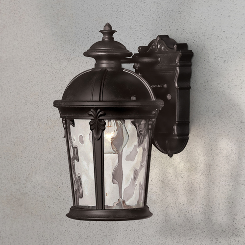 Hinkley Seeded Glass Outdoor Wall Light Black Hinkley 1890BK