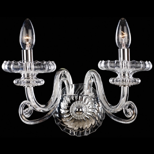 Sconce Wall Light with Clear Glass in Chrome by Metropolitan Lighting