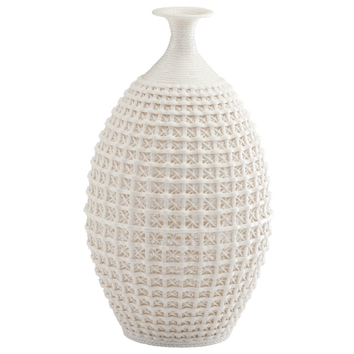Diana Matte White Vase by Cyan Design