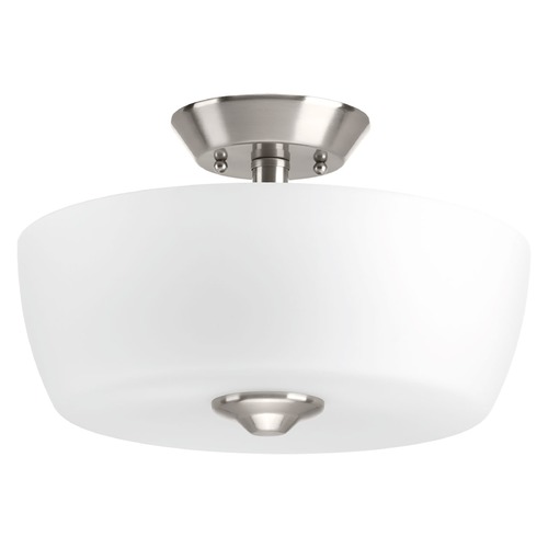 Progress Lighting Leap Brushed Nickel Semi-Flush Mount by Progress Lighting P350060-009