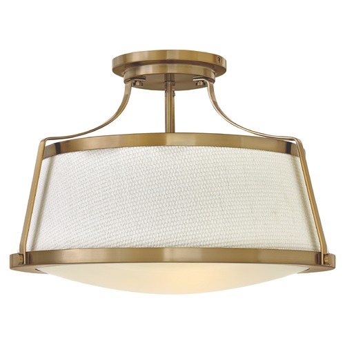 Charlotte 20-Inch Brushed Caramel Semi-Flush Mount by Hinkley Lighting