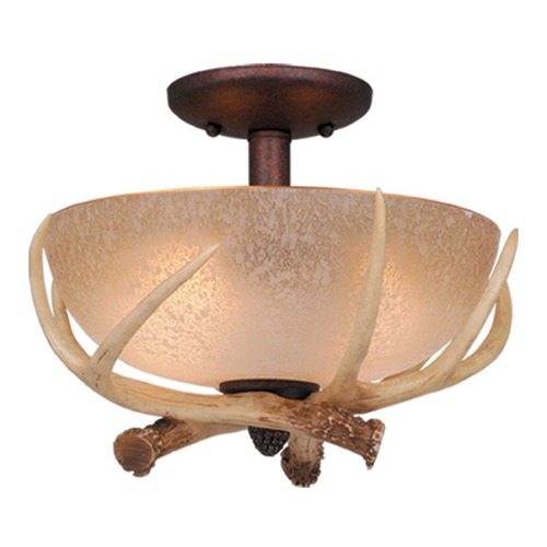 Lodge Weathered Patina Semi-Flush Mount by Vaxcel Lighting