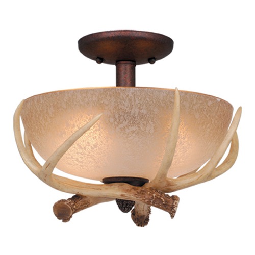 Vaxcel Lighting Lodge Weathered Patina Semi-Flush Mount by Vaxcel Lighting LK33012WP-C