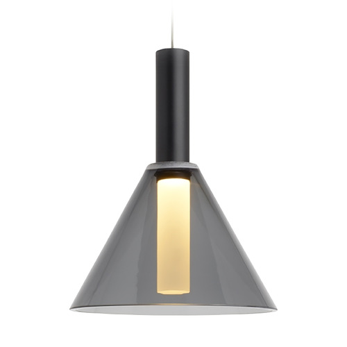 Mezz Monopoint LED Mini Pendant in Black by Visual Comfort Modern