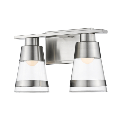 Z-Lite Ethos Brushed Nickel LED Bathroom Light by Z-Lite 1921-2V-BN-LED