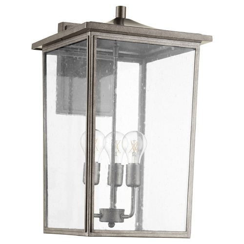 Quorum Lighting Riverside Weathered Zinc Outdoor Wall Light by Quorum Lighting 722-13-37