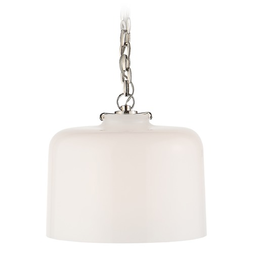 Thomas OBrien Katie Dome Pendant in Polished Nickel by Visual Comfort Signature