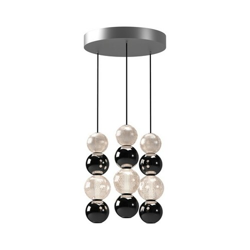 Onyx Polished Nickel LED Multi-Light Pendant by Kuzco Lighting