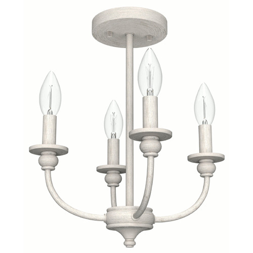 Southcrest Distressed White Semi-Flush Mount by Hunter Fan Company