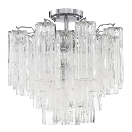 Crystorama Lighting Addis Polished Chrome Semi-Flushmount Light