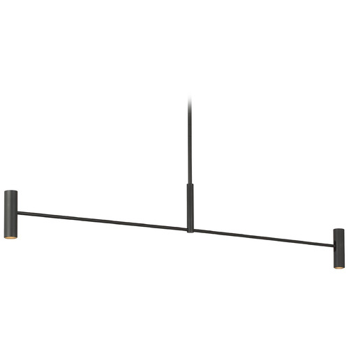 Ponte Large Linear Chandelier in Nightshade Black by VC Modern