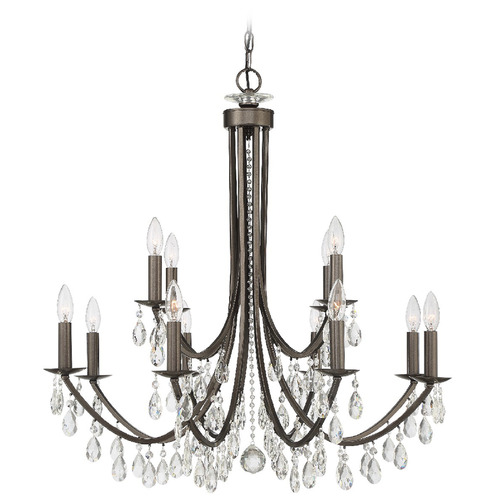 Crystorama Lighting Bridgehampton Vibrant Bronze Crystal Chandelier