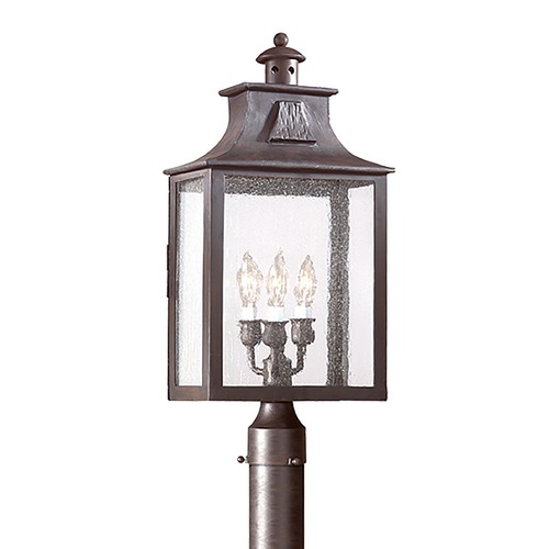 Newton 24-Inch Outdoor Post Light in Old Bronze by Troy Lighting