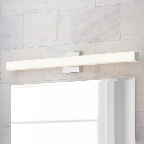 Design Classics Lighting LED Bathroom Light Satin Nickel Horizontal / Vertical Mounting 34-Inch Wide 1331-30-09
