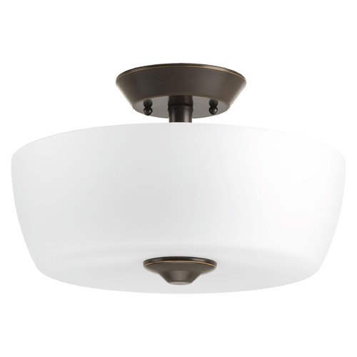 Leap Antique Bronze Semi-Flush Mount by Progress Lighting