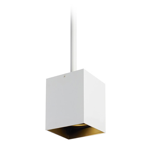 Exo 6 3000K 24-Inch 30-Degree LED Pendant in White & Black by VC Modern