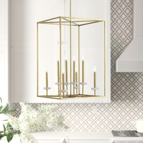 Palacio Vintage Gold 8-Light Pendant by Progress Lighting